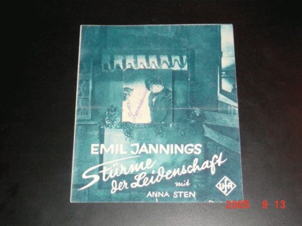 Stürme der Leidenschaft, Anna Stein Emil Jannings