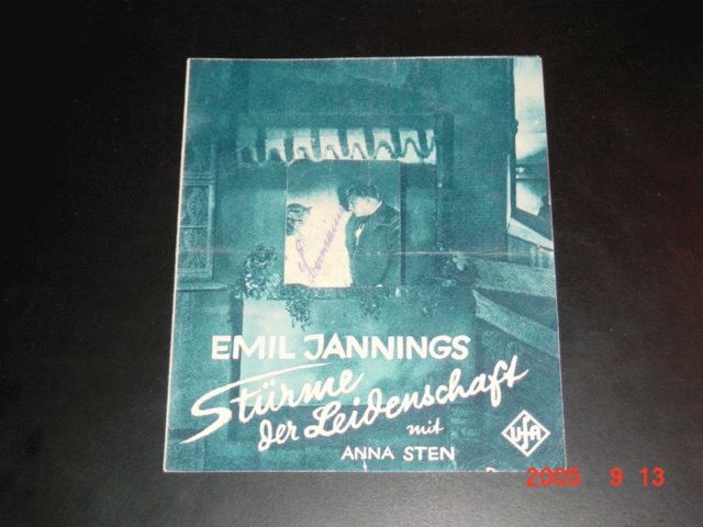 Stürme der Leidenschaft, Anna Stein Emil Jannings