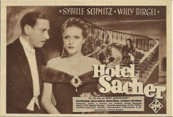 Hotel Sacher, Wolf Albach Retty, Sybille Schmitz, Willy Birgel, Oskar Werner ( KV )