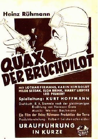 Quax, der Bruchpilot, Heinz Rühmann, Beppo Brem, KV.
