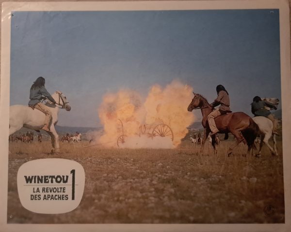 Winnetou I : Aushang: Explodierender Planwagen von Treck