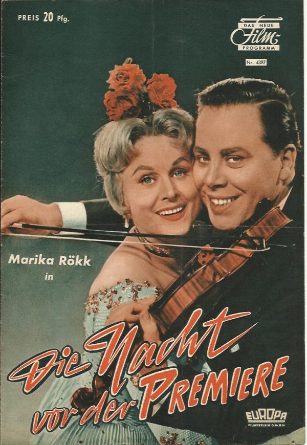 Die Nacht vor der Premiere, Marika Rökk, Theo Lingen, Wolfgang Lukschy, Peer Schmidt, Wolfgang Neuss, Ursula Grabley, Louis Armstrong,