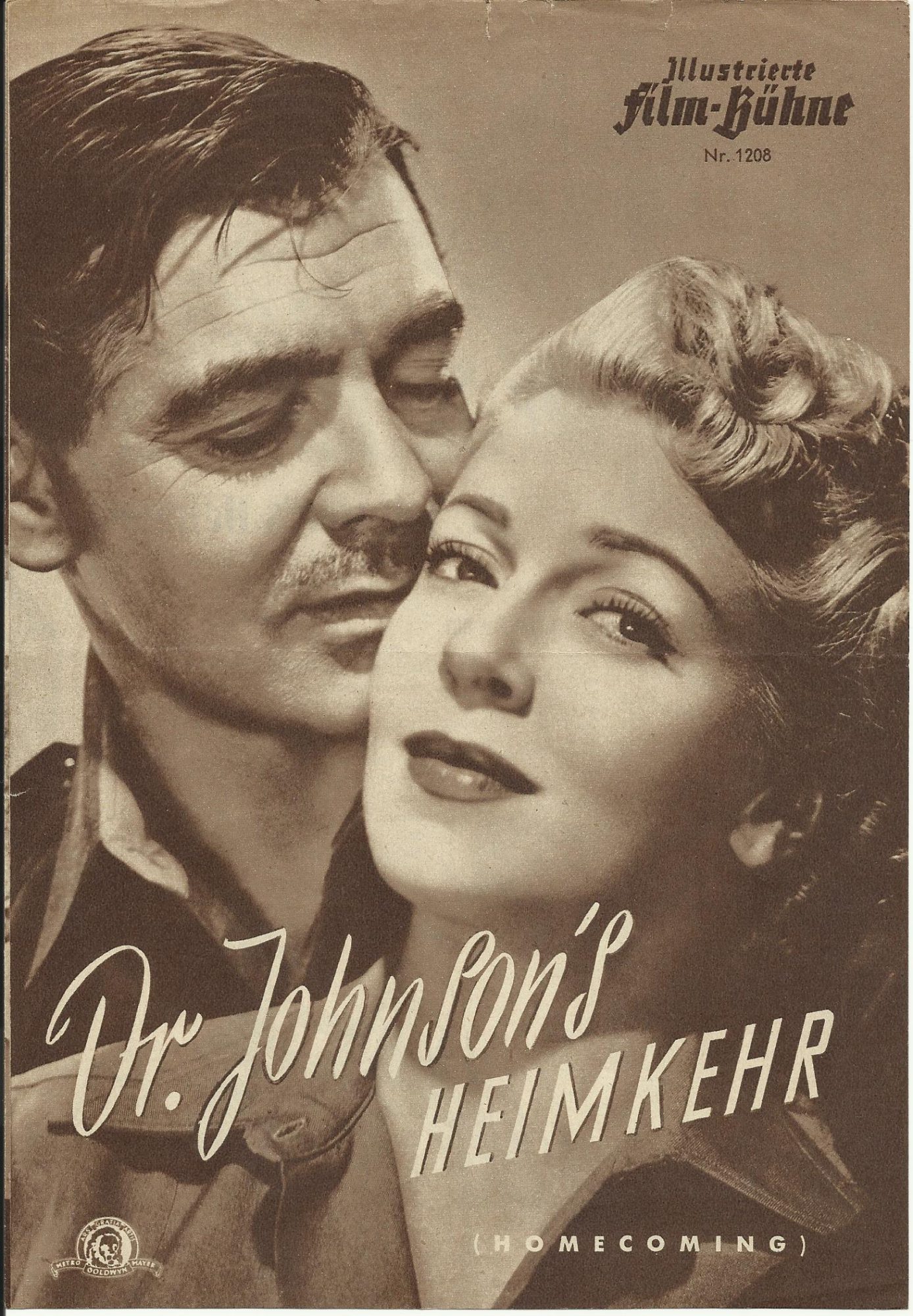 1208: Dr. Johnsons Heimkehr ( homecoming ) Lana Turner, Clark Gable, Anne Baxter, John Hodiak, Ray Collins, Gladys Cooper, Cameron Mitchell, Marshall Thompson,