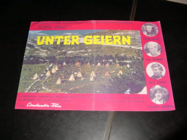 Unter Geiern ( Karl May ) ( Plakat A 2 ) Pierre Brice, Lex Barker, Elke Sommer, Götz George,