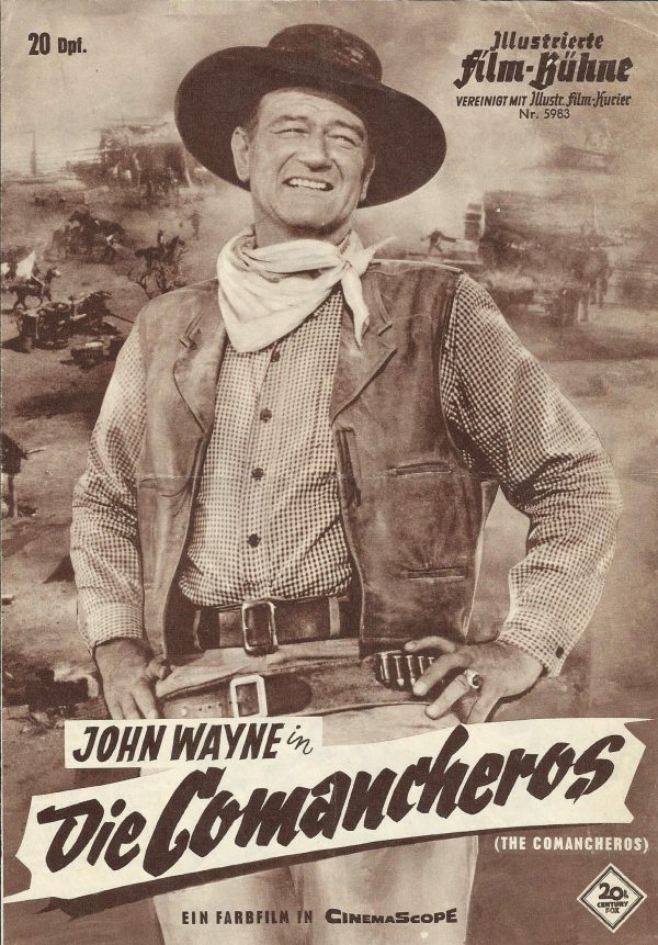 5983: Die Comancheros ( The comancheros ) ( Michael Curtiz ) John Wayne, Stuart Whitman, Ina Balin, Nehemiah Persoff, Lee Marvin, Michael Ansara, Pat Wayne, Bruce Cabot, Joan O`Brien, Edgar Buchmanan, Henry Daniell, Roger Mobley