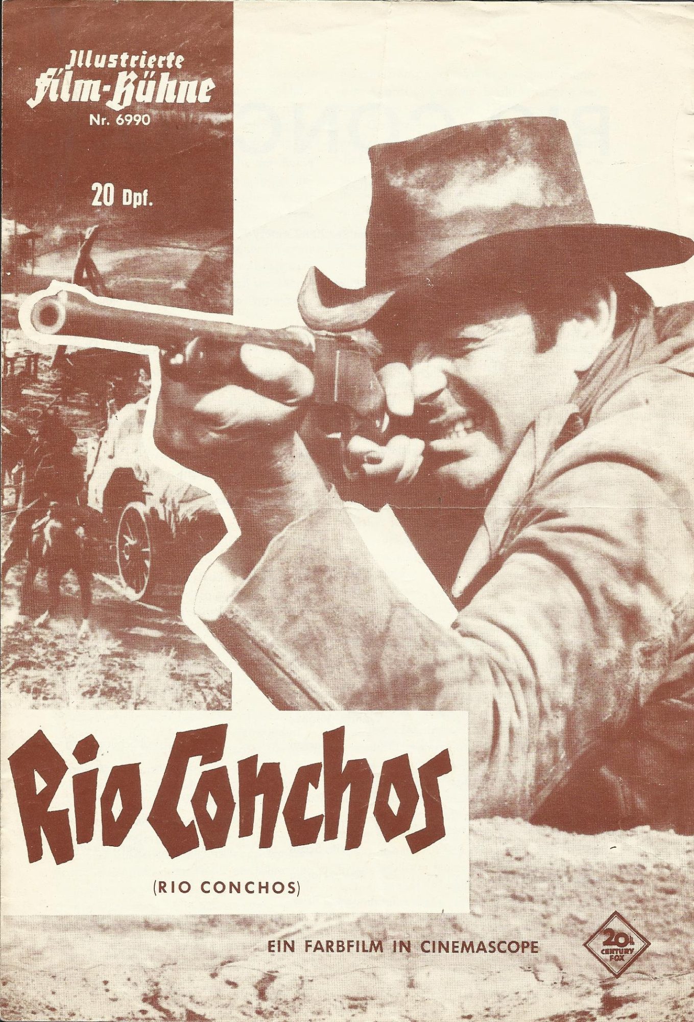 6990: Rio Conchos ( Gordon Douglas ) Richard Boone, Stuart Whitman, Tony Franciosa, Wende Wagner, Warner Anderson, Jim Brown, Rodolfo Acosta, Barry Kelley, Vito Scotti, Kevin Hagen, Edmond O´Brien, House Peters jr.