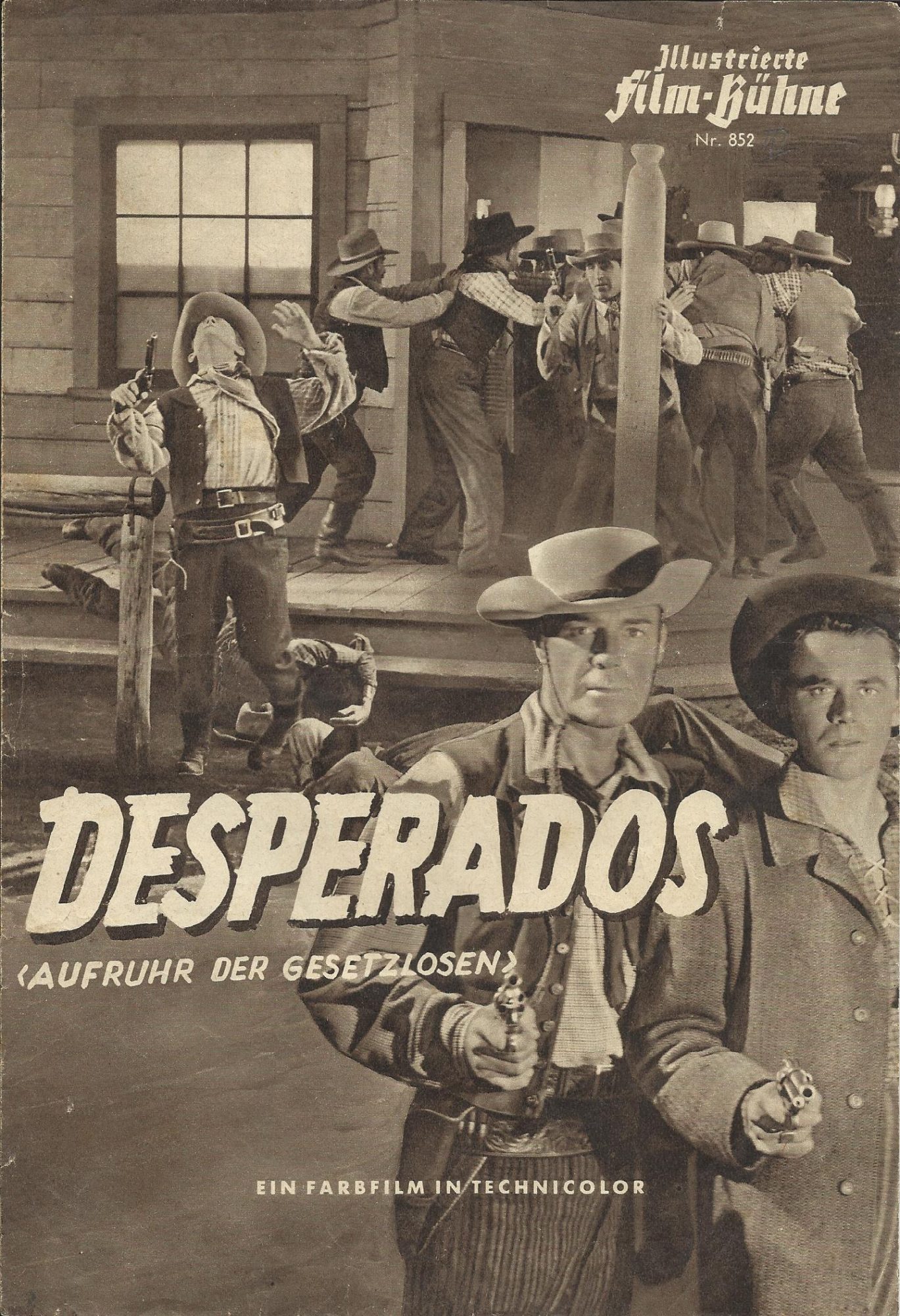 852: Desperados ( Aufruhr der Gesetzlosen ) ( Charles Vidor ) Randolph Scott, Glenn Ford, Claire Trevor, Evelyn Keyes, Edgar Buchanan, Raymond Walburn, Guinn Williams, Porter Hall, Joan Woodbury, Bernard Nedell, Irving Bacon, Glenn Strange, Ethan Laidlaw,