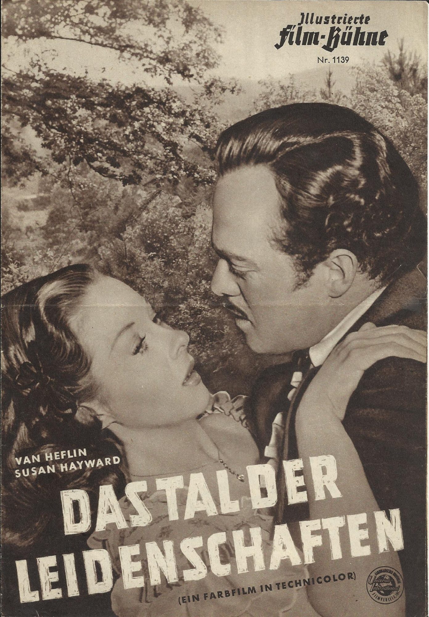 1139: Das Tal der Leidenschaft (George Marshall) Van Heflin, Susan Hayward, Boris Karloff, Julie London, Whitfield Connor, Ward Bond, Richard Long, Arthur Shields, Russell Simpson, Griff Barnett, Sondra Rodgers, Ruby Dandridge