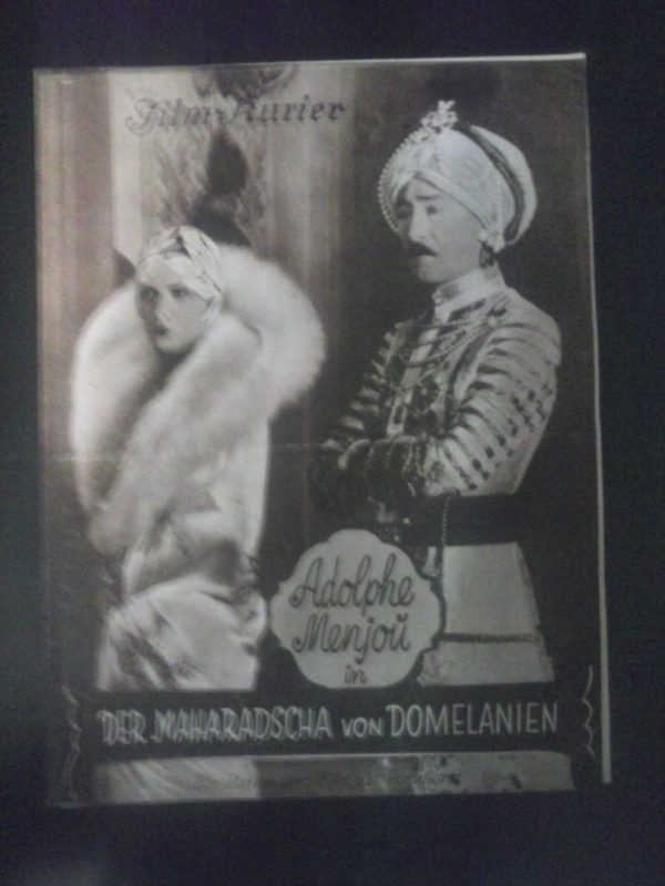 1131: Der Maharadscha von Domelanien (Hobert Hanley) Adolphe Menjou, Evelyn Brent, Rose Dione, Mario Carillo, Leonard De Vesa, Jules Raucourt, Emil Chautard