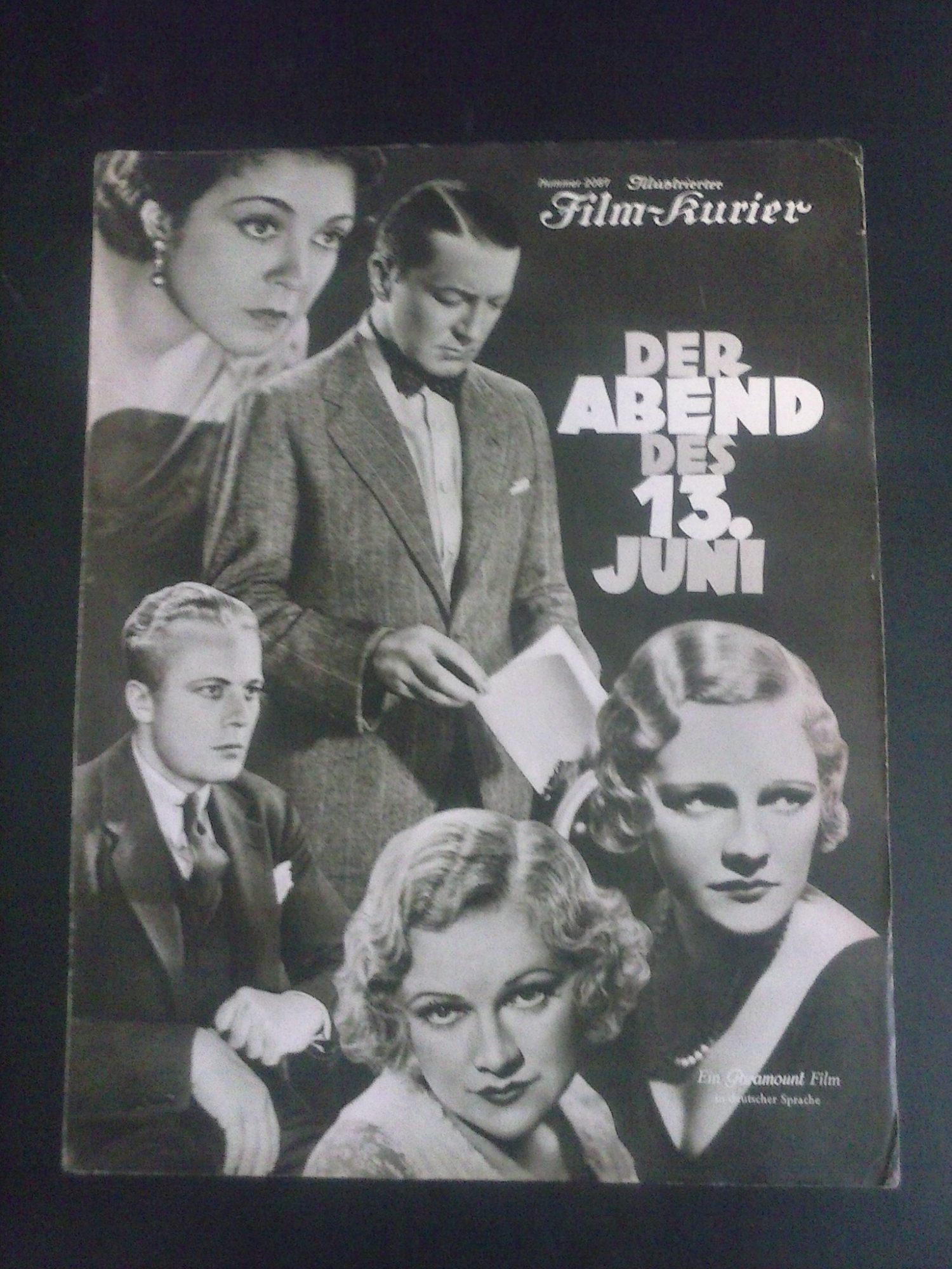 2087: Der Abend des 13. Juni ( Stephen Roberts ) Clive Brook, Adrienne Allen, Lila Lee, Gene Raymond, Frances Dee, Helen Jerome Eddy, Charlie Ruggles, Mary Boland, Charley Grapewin, Billy Butts, Richard Carle