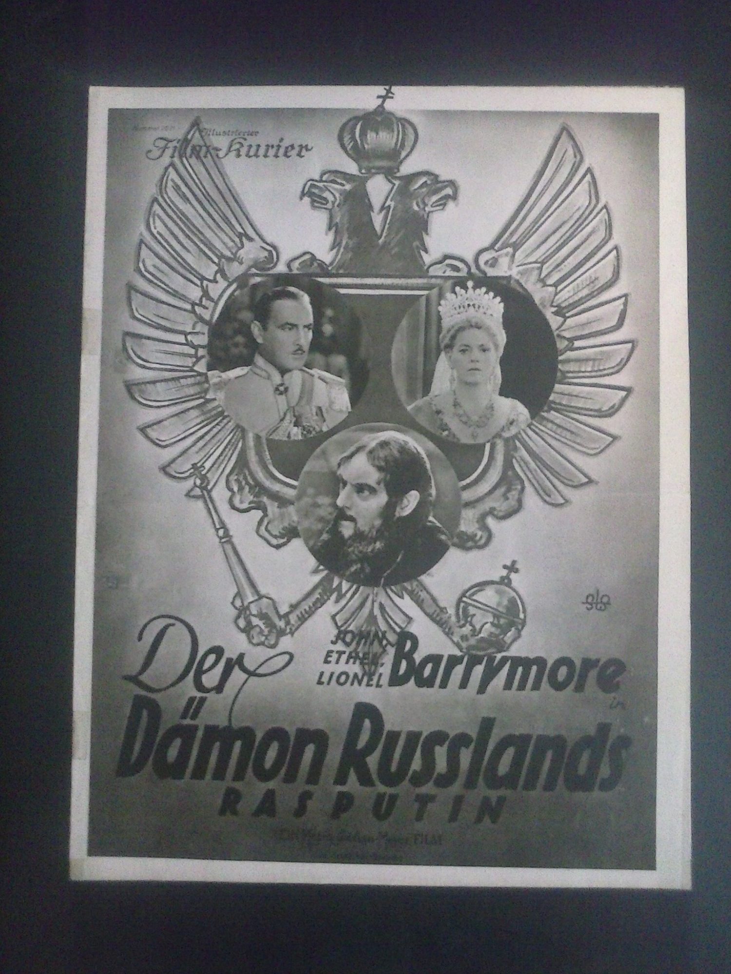 2031: Der Dämon Russlands Rasputin ( Richard Boleslavsky ) John Barrymore, Lionel Barrymore, Ethel Barrymore, Ralph Morgan, Diana Wynyard, Ted Alexander, C. Henry Gordon, Edward Arnold