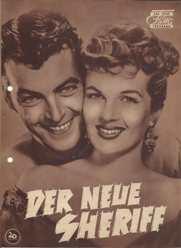 Der neue Sheriff ( Louis King ) Rory Calhoun, Corinne Calvet, Cameron Mitchell, Penny Edwards, Carl Betz, John Dehner, Raymond Greenleaf, Victor Sutherland