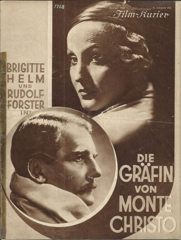 1768: Die Gräfin von Monte Christo ( Karl Hartl ) Brigitte Helm, Rudolf Forster, Lucie Englisch, Gustaf Gründgens, Oskar Sima, Mathias Wieman