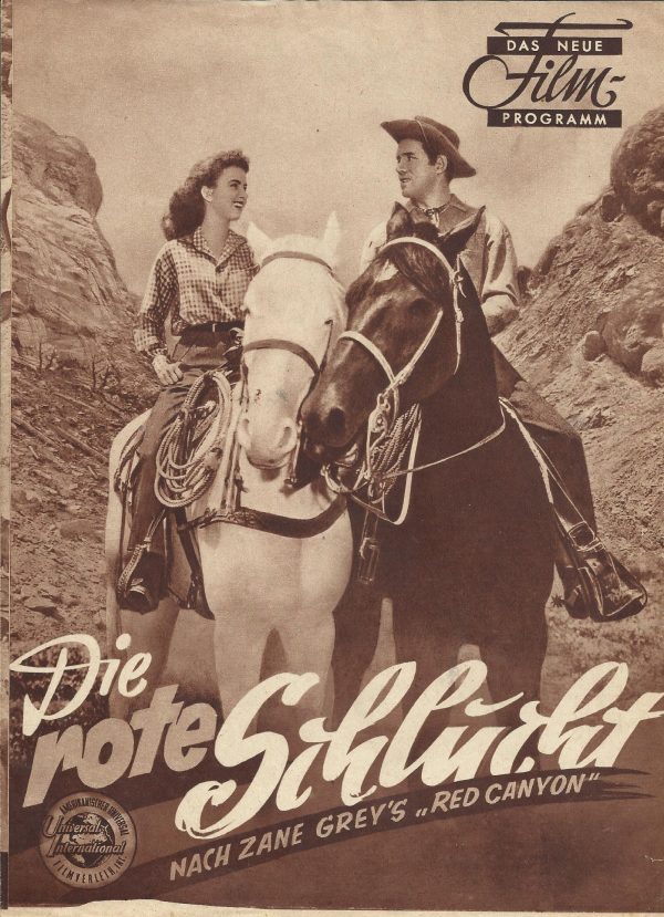 Die rote Schlucht ( George Sherman ) Ann Byth, Howard Duff, George Brent, Edgar Buchananh, John McIntire, Chill Wills, Jane Darnell, Lloyd Bridges, James Seay, Edmund McDonald, David Clarke, Denver Pyle