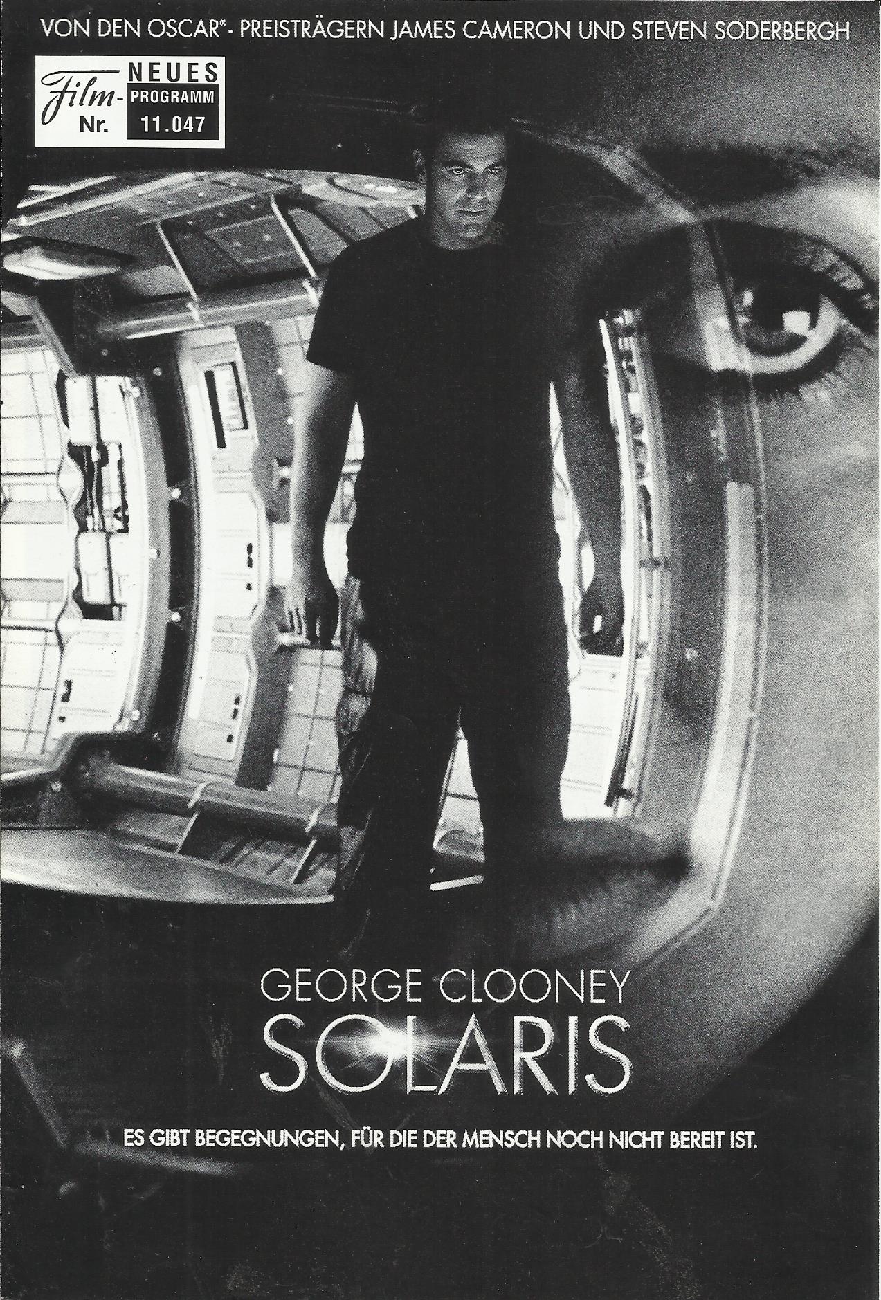 11047: Solaris ( Steven Soderbergh ) George Clooney, Natscha McElhone, Viola Davis, Ulrich Tukur, John Cho, Morgan Rusler, Shane Skelton, Donna Kimball