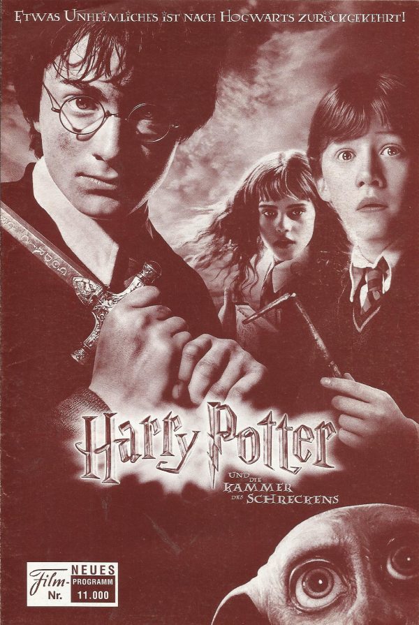 11000: Harry Potter und die Kammer des Schreckens ( Chris Columbus ) Daniel Radcliffe, Emma Watson, Rupert Grint, Richard Harris, Maggie Smith, Kenneth Branagh, Robbie Coltrane, Alan Rickman, Warwick Davis, Sean Biggerstaff, Shirley Henderson, Miriam Ma