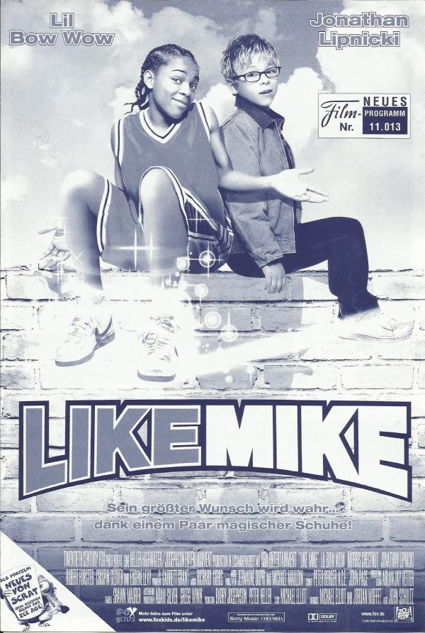 11013: Like Mike ( John Schultz ) Lil Bow Wow, Morris Chestnut, jonathan Lipnicku, Brenda Song, Jesse Plemons, Julius Charles Ritter, Crispin Glover, Anne Meara, Robert Forster
