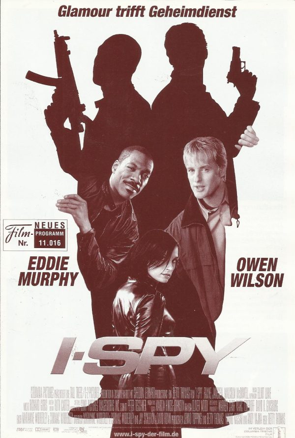 11016: I Spy ( Betty Thomas ) Eddie Murphy, Owen Wilson, Famke Janssen, Malcom McDowell, Gary Cole, Viv Leacock, Phill Lewis, Darren Shahlavi, JB Bivens, Keith Dallas