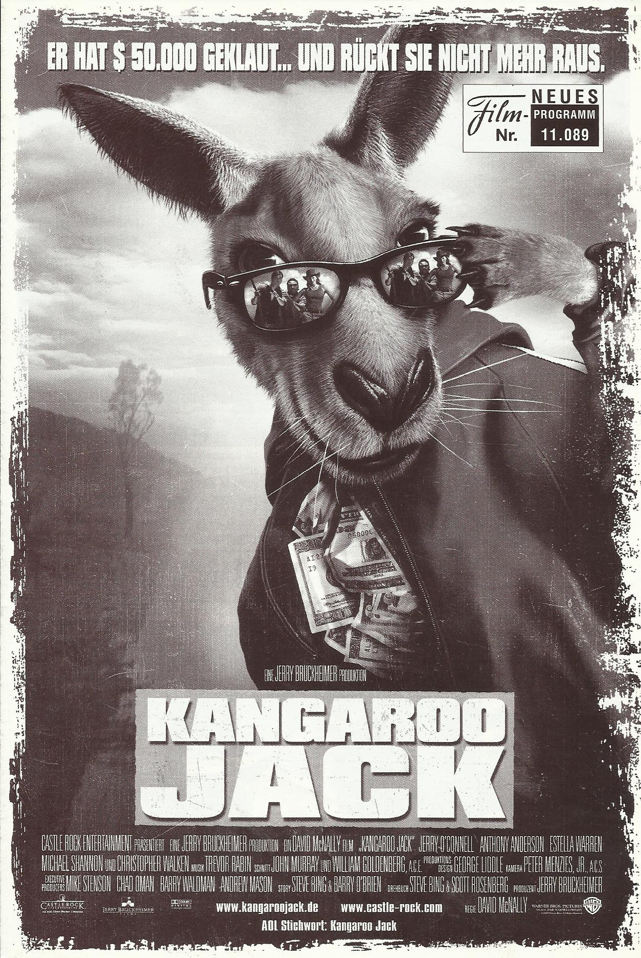 11089: Kangaroo Jack ( David McNally ) Jerry O´Connell, Anthony Anderson, Estella Warren, Christopher Walken, Marton Csokas, Dyan Cannon, Michael Shannon, Bill Hunter, David Ngoombujarra, Mark Sellito