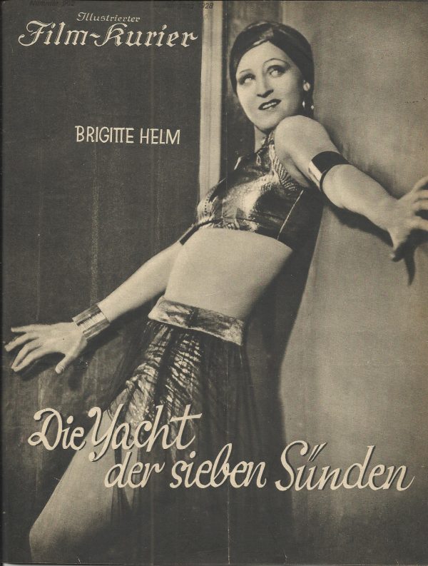 902: Die Yacht der sieben Sünden ( J. und L. Fleck ) Brigitte Helm, John Stuart, Rina Marsa, Kurt Versoermann, Hugo Werner-Kahle, Kurt Gerron, Alfred Gerasch, Emil Rameau, Otto Kronburger