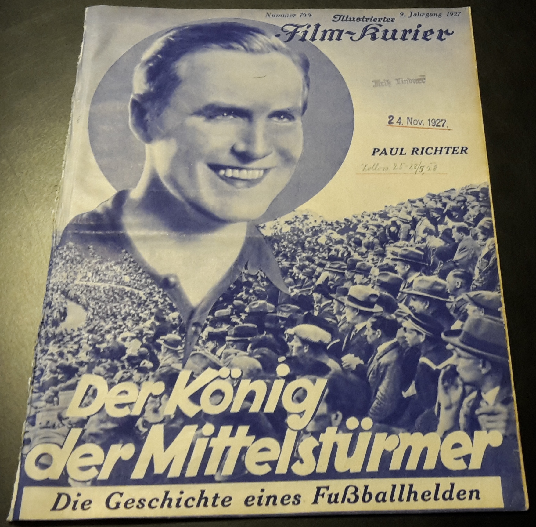 744: Der König der Mittelstürmer ( Geschichte eines Fußballhelden ) ( Fritz Freisler ) Paul Richter, Fritz Alberti, Colette Brettl, Aud Egede Nissen, Rudolf Lettinger, Carl Walther Meyer, Teddy Bill,