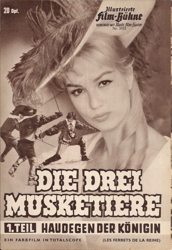 5923: Die drei Musketiere ( Bernard Borderie ) Gerard Barray, Georges Descrieres, Bernard Woringer, Jacques Toja, Mylene Demongeot, Jean Carmet, Guy Delorme, Robert Berri, Anne Tonietti, Guy Trejean, Henri Nassiet, Jacques Berthier, Francoise Christophe,