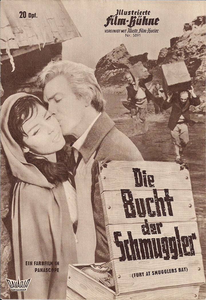 5891: Die Bucht der Schmuggler ( John Gilling ) Peter Cushing, John Fraser, Michèle Mercier, Bernard Lee, June Thorburn, William Franklyn, George Coulouris, Liz Fraser, Katherine Kath, Jouma, Tom Duggan, Humphrey Heathcote, Christopher Carlos, Maitland Mo