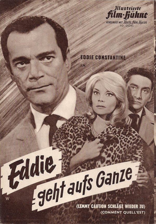 5345: Eddie geht aufs Ganze ( Bernard Borderie ) Eddie Constantine, André Luguet, Francoise Brion, Francoise Prévost, Alfred Adam, Renaud Mary, Nicolas Vogel, Robert Berri, Fabienne Dali, Jaques Seiler, Henri Cogan