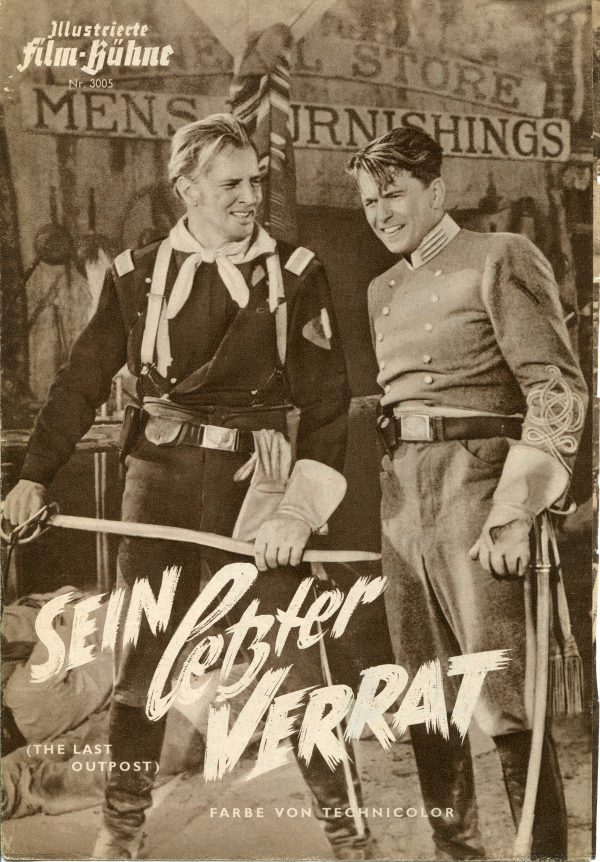 3005: Sein letzter Verrat ( Lewis R. Foster ) Ronald Reagan, Rhonda Fleming, Bruce Bennett, Bill Williams, Noah Berry, Peter hanson, Hugh Beaumont, Lloyd Corrigan, John Ridgley, Charles Evans, James Burke, War Eagle, Richard Crane, Ewing Mitchell