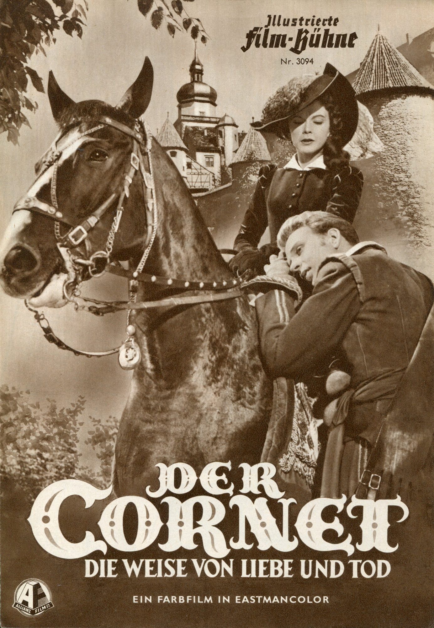 3094: Der Cornet - Die Weise von Liebe und Tod ( Walter Reisch ) Götz von Langheim, Anita Björk, Wolfgang Preiss, Peter van Eyck, Benno Sternzenbach, Walter Janssen, Claus Clausen, Piet Clausen, Fritz Rasp, Walter Clemens, Eduard Köck, K. F. Feudell, Emmy