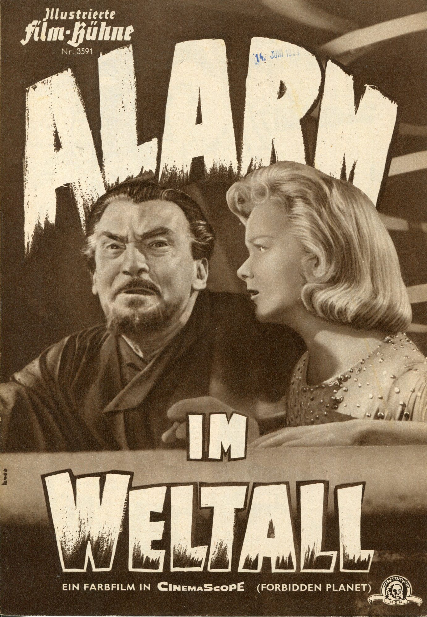 3591: Alarm im Weltall ( Fred McLeod Wilcox ) Walter Pidgeon, Anne Francis, Leslle Nielsen, Warren Stevens, Jack Kelly, Richard Anderson, Earl Holliman, George Wallace, Bob Dix, Jimmy Thompson, James Drury, Harry Harvey jr., Roger McGee, Peter Miller, Mor