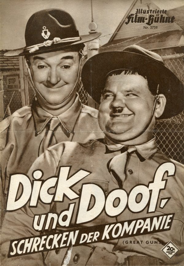 3759: Dick und Doof, Schrecken der Kompanie ( Monty Banks ) Stan Laurel, Oliver Hardy, Sheila Ryan, Dick Nelson, Edmund MacDonald, Charles Trowbridge, Ludwig Stossel, Kane Richmond, Mae Marsh, Ethel Grifflies, Paul Harvey, Charles Arnt, Pierre Watkin, Rus
