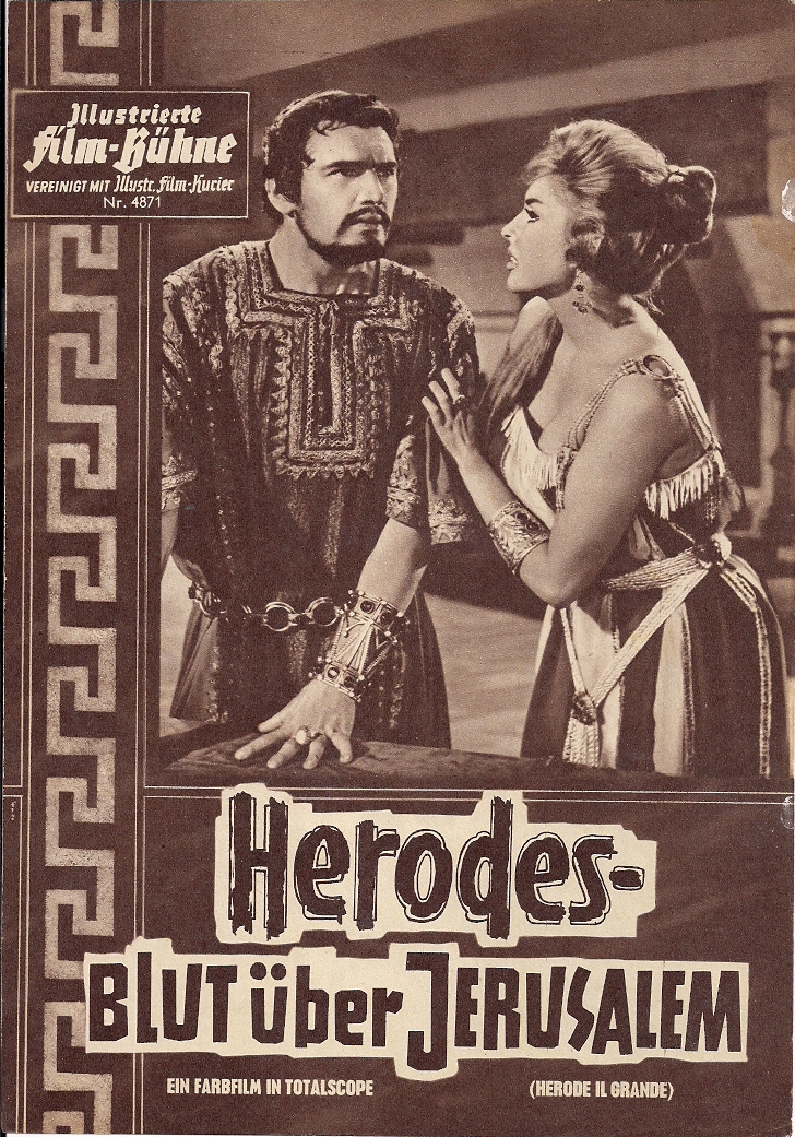 4871: Herodes - Blut über Jerusalem ( Arnaldo Genoino ) Edmund Purdom, Sylvia Lopez, Sandra Milo, Elena Zareschi, Alberto Lupo, Corrado Pani, Massimo Giroti, Renato Baldini, Carlo D´Angelo, Enrico Glori, Camillo Pilotto, Adolfo Geri, Enzo Fiermonto, Jean