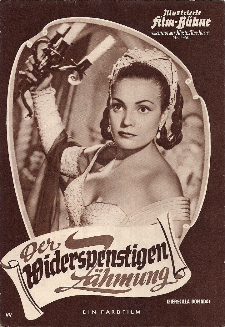 4450: Der Widerspenstigen Zähmung ( Antonio Roman ) Carmen Sevilla, Alberto Closas, Claudine Dupuis, Raymond Cordy, Jacques Dynam, Manuel Gomez Bur., Joaquin Portillo, Luis Sanchez Polak, Carlos Mendi, Gianni Glori, Manuel Guitián