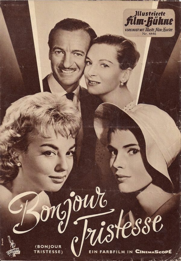 4446: Bonjour Tristesse ( Otto Preminger ) Deborah Kerr, David Niven, Jean Seberg, Mylene Demongeol, Geoffrey Horne, Juliette Greco, Walter Chiari, Jean Kent, Martita Hunt, David Oxley, Elga Andersen, Jeremy Burnham, Roland Culver, Eveline Eyfel
