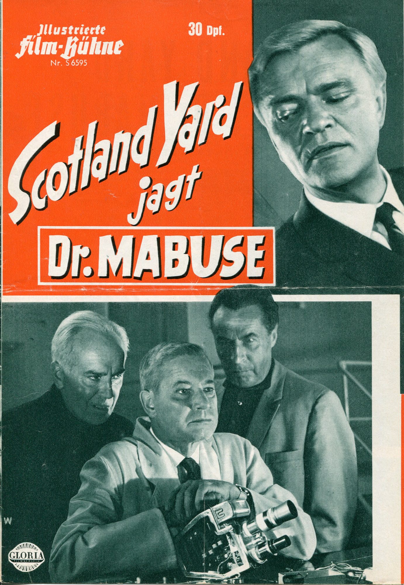 6595: Scotland Yard jagt Dr. Mabuse ( Paul May ) Peter van Eyck, Sabine Bethmann, Dieter Borsche, Werner Peters, Agnes Windeck, Klaus Kinski, Ruth Wilbert, hans Nielsen, Wolfgang Lukschy, Albrecht Schoenhals, Gerd Wiedenhofen, Anneliese Würtz, Sigurd Lohd