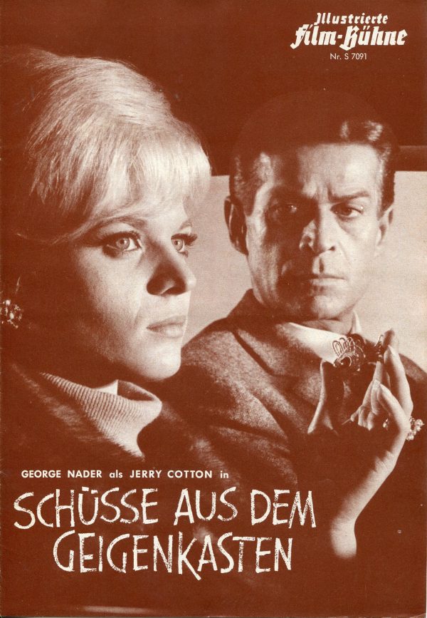 7091: Schüsse aus dem Geigenkasten ( Jerry Cotton ) George Nader, Heinz Weiss, Richard Münch, Hans E. Schons, Franz Rudnick, Helmut Förnbacher, Robert Rathke, hans Waldherr, Philippe Guegan, Sylvia Pascal, Heidi Leuport, Helga Schlack