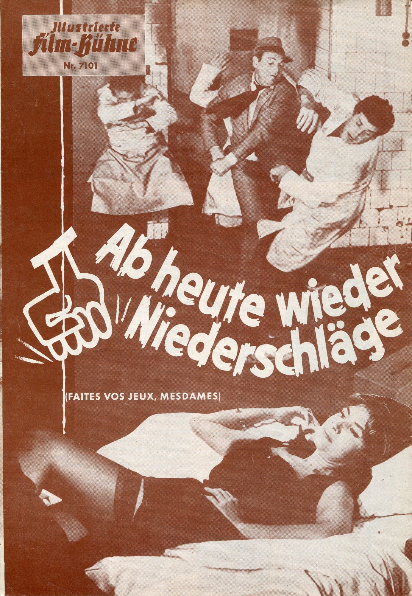 7101: Ab heute wieder Niederschläge ( Marcel Ophuls ) Eddie Constantine, Nelly Benedetti, Daniel Ceccaldi, Laura Valenzuela, Luis Davilla