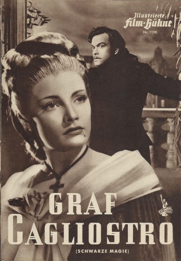 1198: Graf Cagliostro ( Gregory Ratoff ) Orson Welles, Nancy Guild, Akim Tamloff, Frank Latimore, Valentina Cortese, Margot Grahame, Stephen Bekassy, Berry Kroeger, Gregory Gay, Raymond Burr, Charles Golder, Lee Kresel, Robert Atkins, Nicholas Bruce