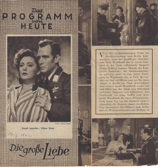1821: Die große Liebe, Zarah Leander, Viktor Staal, Paul Hörbiger,