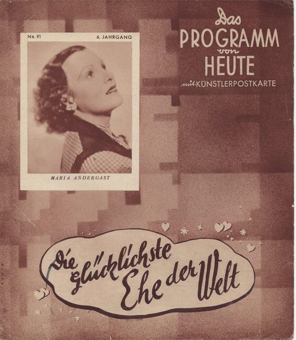 1154: Die glücklichste Ehe der Welt, Maria Andergast, Hans Moser, Wolf Albach Retty, Leo Slezak, Hans Thimig,