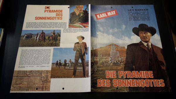 Die Pyramide des Sonnengottes ( Karl May ) ( Faltblatt ) Lex Barker, Gerard Barlf Wolter, Rik Battaglia, Gustavo Rojo,