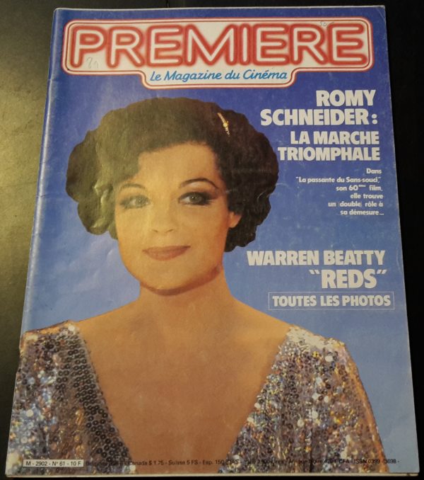 Premiere 1982 / 2902: Romy Schneider Cover !