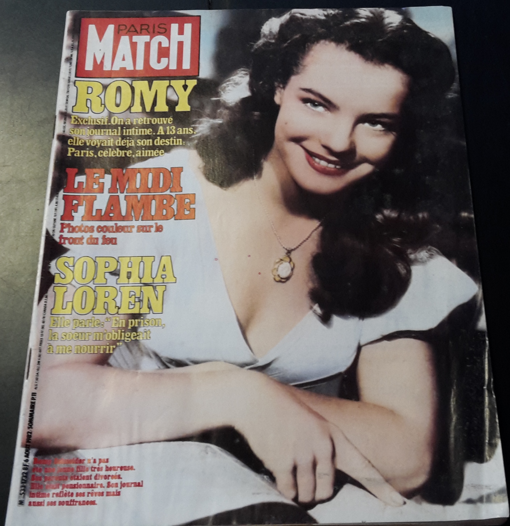 Paris Match 1982 / 533: Romy Schneider Cover !