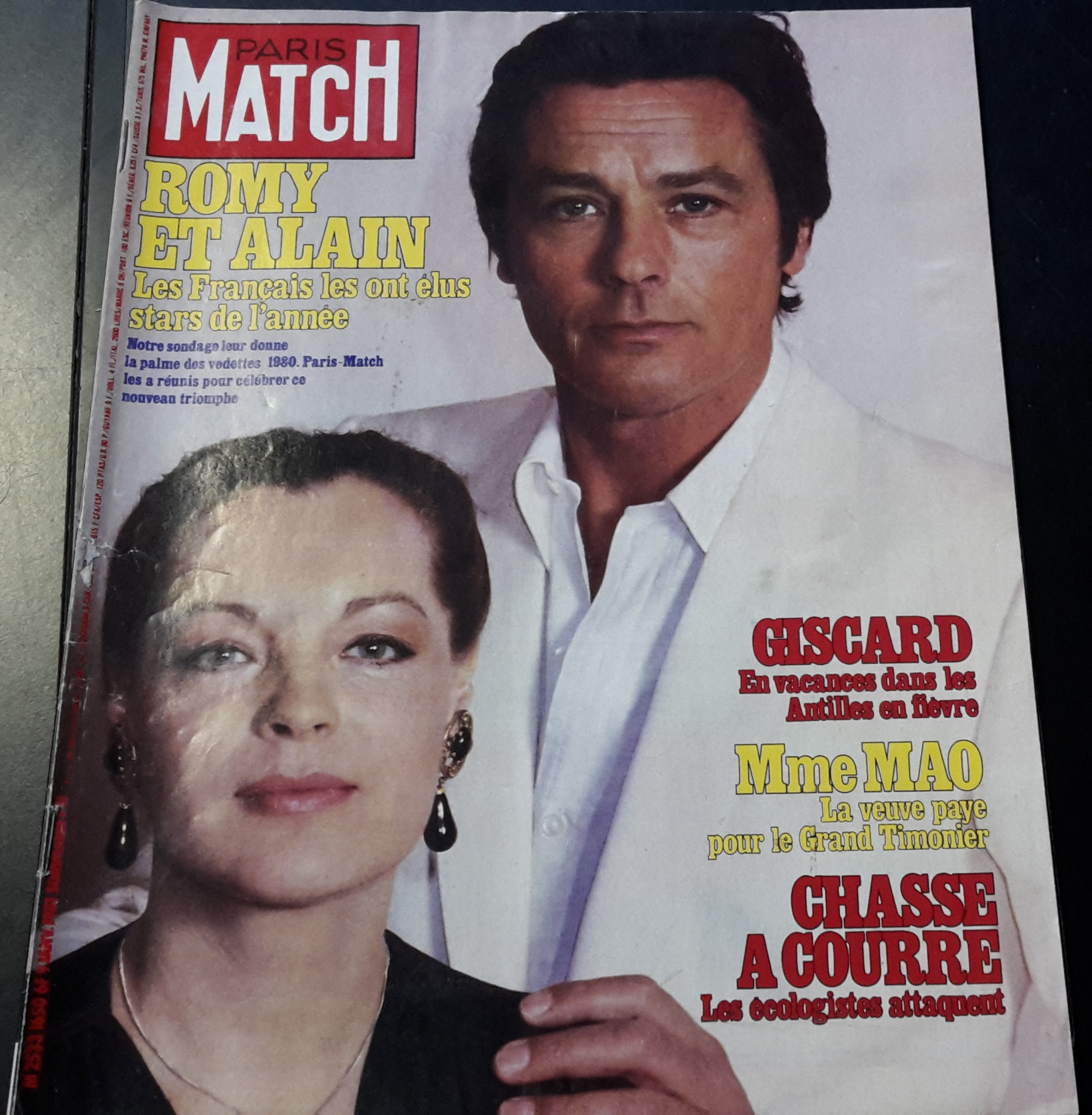 Paris Match 1981 / 1650: Romy Schneider & Alain Delon Cover !