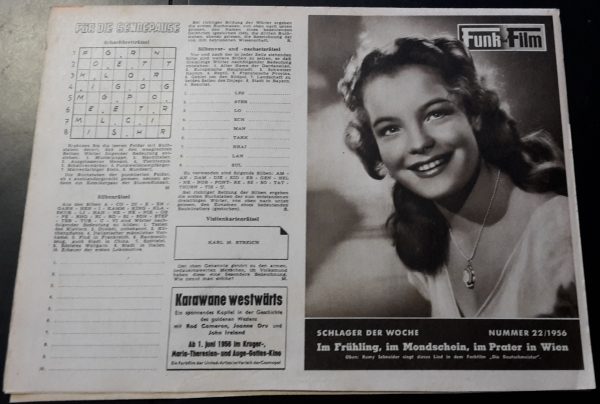 Funk und Film 1956 / 22: Romy Schneider Rückseite !