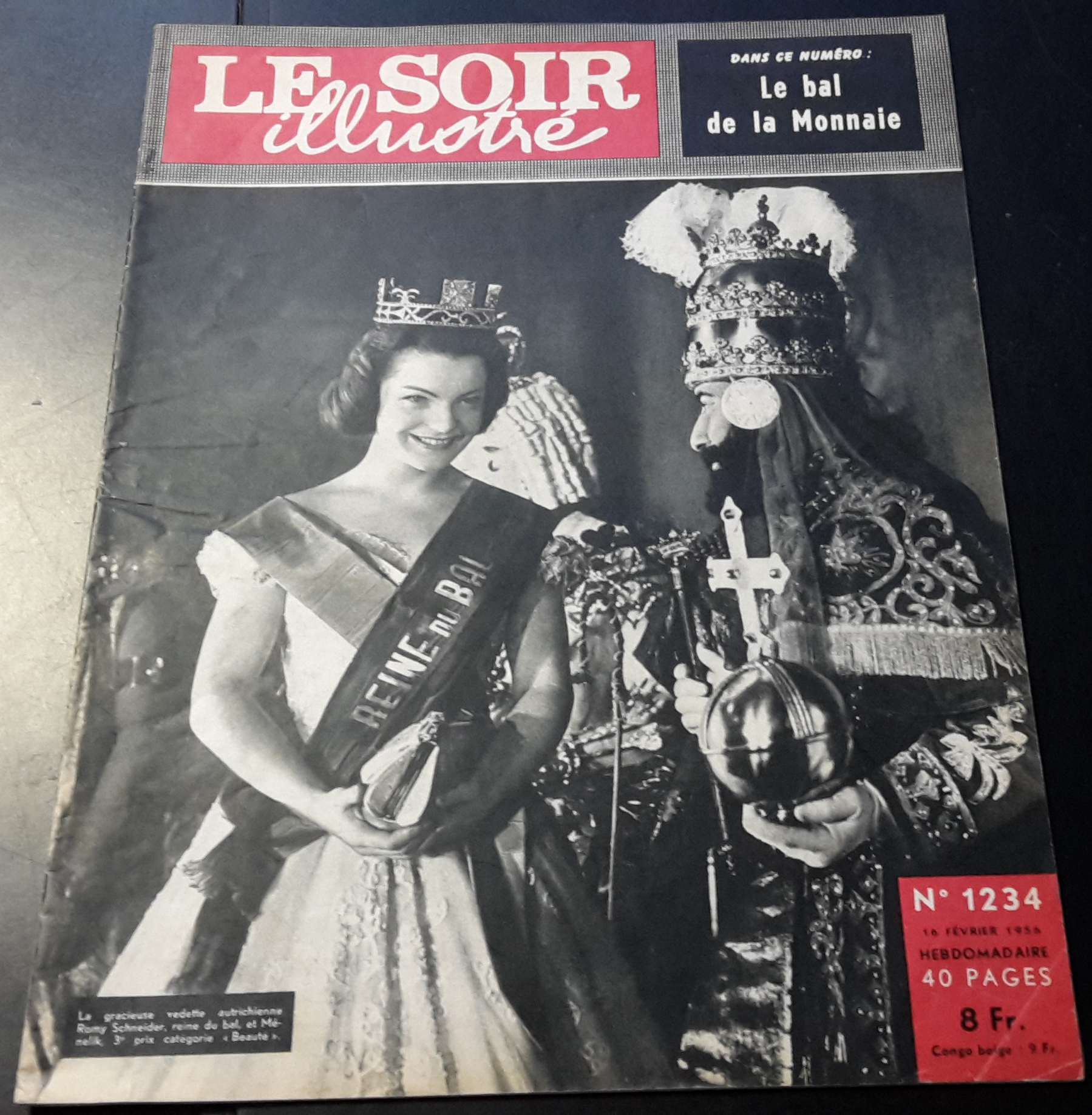 Le Soir Illustre 1956 / 1234: Romy Schneider Ballkönigin Cover !