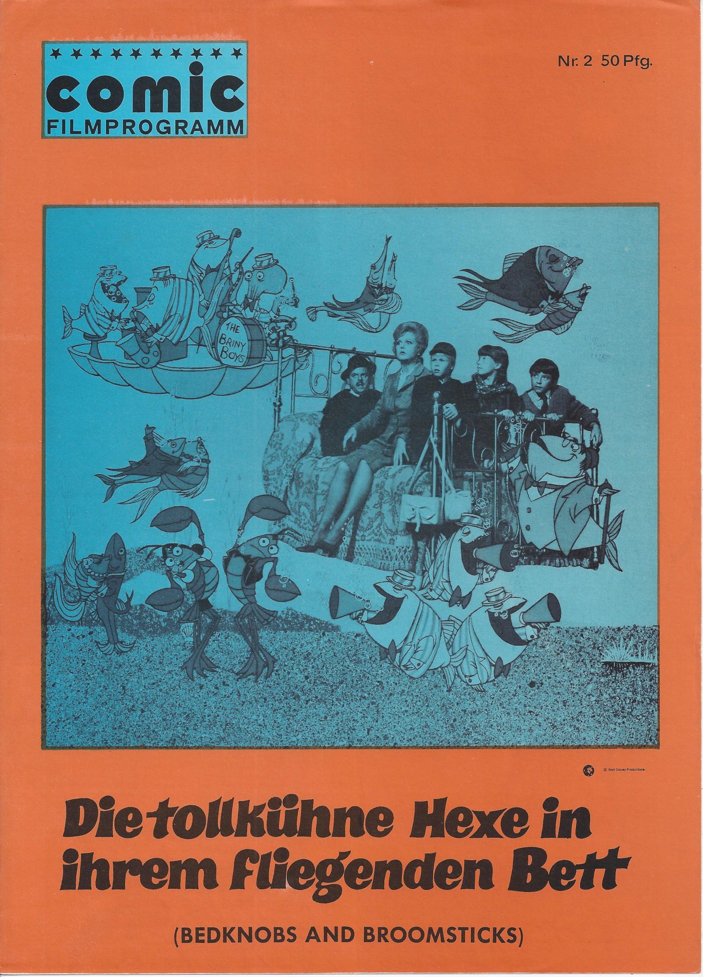 36: 02: Comic: Die tollkühne Hexe in ihrem fliegenden Bett ( Bedknobs and Broomsticks ) ( Walt Disney ) Angela Lansbury, Roddy McDowall,