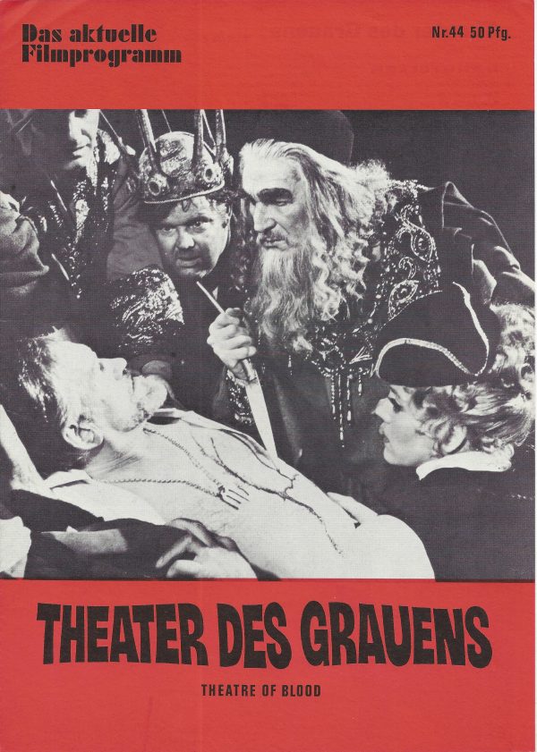 44: Theater des Grauens ( theatre of blood ) Vincent Price, Diana Rigg, Ian Henry, Harry Andrews, Jack Hawkins, Robert Morley, Dennis Price, Diana Dors, Joan Hickson,
