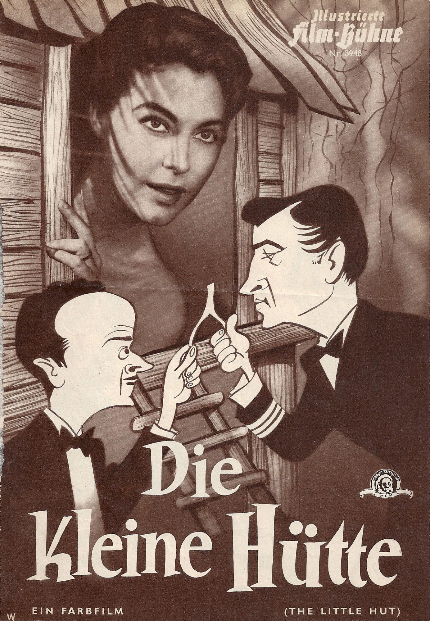 3948: Die kleine Hütte ( the little hut ) Ava Gardner, Stewart Granger, David Niven,